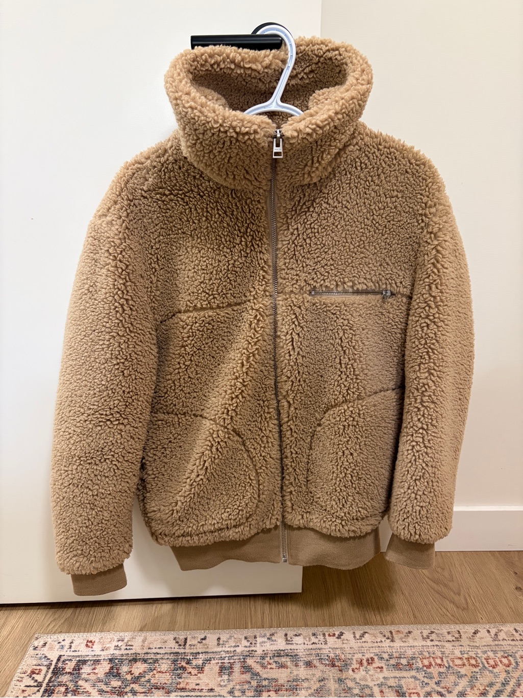 Wilfred Teddy Jacket In Camel Brown